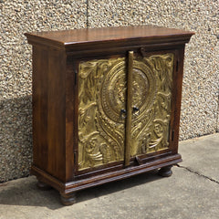 Handmade Indian Furniture Solid Hard Wood Carved 2 Doors Cabinet Handmade Indian Furniture Solid Hard Wood Carved 2 Doors Cabinet