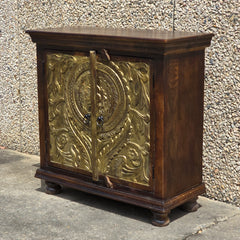Handmade Indian Furniture Solid Hard Wood Carved 2 Doors Cabinet Handmade Indian Furniture Solid Hard Wood Carved 2 Doors Cabinet