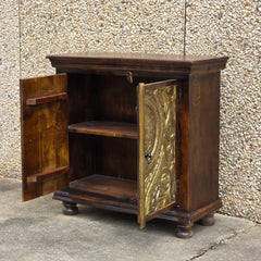 Handmade Indian Furniture Solid Hard Wood Carved 2 Doors Cabinet Handmade Indian Furniture Solid Hard Wood Carved 2 Doors Cabinet