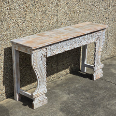 Handmade Indian Furniture Solid Hard Wood Carved Console Table Handmade Indian Furniture Solid Hard Wood Carved Console Table