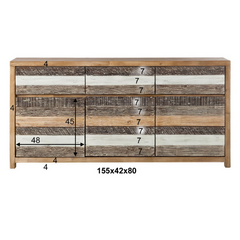 The Attic Jersey Solid Wood Sideboard Natural The Attic Jersey Solid Wood Sideboard Natural