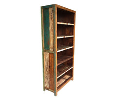 Liberty Indian Style Wooden Bookcase With 6 Shelves Natural Liberty Indian Style Wooden Bookcase With 6 Shelves Natural