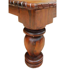 Boston Indian Mango Wood Carved Edge Large Coffee Table Honey Boston Indian Mango Wood Carved Edge Large Coffee Table Honey