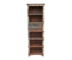 Liberty Solid Wood Bookcase With 5 Shelves and 1 Drawer Natural Liberty Solid Wood Bookcase With 5 Shelves and 1 Drawer Natural