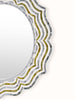 Glass Floral Design Inlay Round Wall Mirror 04 Glass Floral Design Inlay Round Wall Mirror 04