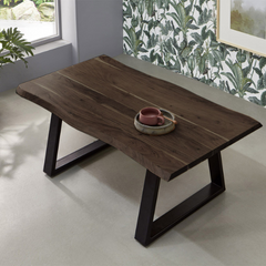 The Attic Live Edge Solid Wood Coffee Table Walnut The Attic Live Edge Solid Wood Coffee Table Walnut