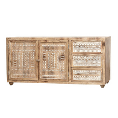 The Attic Jodhpur Large Solid Wood Sideboard Natural The Attic Jodhpur Large Solid Wood Sideboard Natural