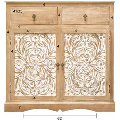 The Attic Jodhpur Solid Wood Sideboard Natural The Attic Jodhpur Solid Wood Sideboard Natural