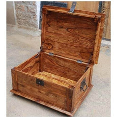 Avalon Rustic Solid Wood Storage Coffee Table Trunk Honey Avalon Rustic Solid Wood Storage Coffee Table Trunk Honey