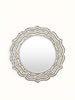 Glass Floral Design Inlay Round Wall Mirror 04 Glass Floral Design Inlay Round Wall Mirror 04