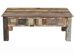 Rainbow Reclaimed Colored Coffee Table Rainbow Reclaimed Colored Coffee Table
