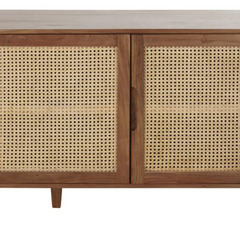 The Attic Layton Solid Wood and Cane Sideboard Honey The Attic Layton Solid Wood and Cane Sideboard Honey