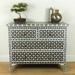 Mother of Pearl chest of Drawer sideboard Black Mother of Pearl chest of Drawer sideboard Black