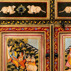 Hand Painted Mango Wood Sideboard In Multi-Colour Hand Painted Mango Wood Sideboard In Multi-Colour