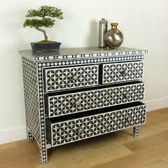 Mother of Pearl chest of Drawer sideboard Black Mother of Pearl chest of Drawer sideboard Black