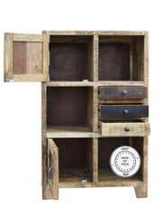 Hand Carved Indian Bookcase Small chest of drawers Natural Hand Carved Indian Bookcase Small chest of drawers Natural