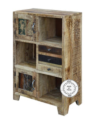 Hand Carved Indian Bookcase Small chest of drawers Natural Hand Carved Indian Bookcase Small chest of drawers Natural