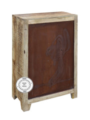 Hand Carved Indian Bookcase Small chest of drawers Natural Hand Carved Indian Bookcase Small chest of drawers Natural