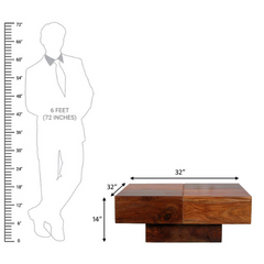 The Attic Mayfield Wooden Coffee Table Walnut and Honey The Attic Mayfield Wooden Coffee Table Walnut and Honey