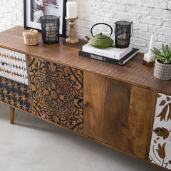 The Attic Mans Solid Wood Sideboard Honey The Attic Mans Solid Wood Sideboard Honey
