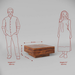 The Attic Meadow Wooden Coffee Table Teak The Attic Meadow Wooden Coffee Table Teak