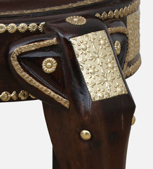 Shanti Surprise Solid Wood End Table In Walnut Finish With Drawer Shanti Surprise Solid Wood End Table In Walnut Finish With Drawer