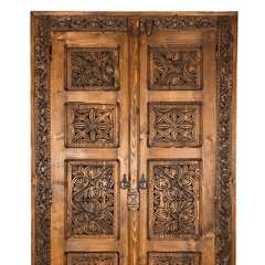 Indian Hand Carved Solid Wooden Cupboard Wardrobe D43 Indian Hand Carved Solid Wooden Cupboard Wardrobe D43