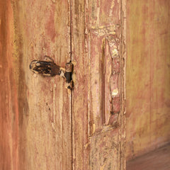 Indian Hand Carved Glass Door Solid Wood Small Cabinet D21 Indian Hand Carved Glass Door Solid Wood Small Cabinet D21