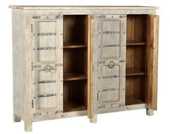 Antique Vintage Doors Sideboard Solid Natural Wood Indian Brocante Antique Vintage Doors Sideboard Solid Natural Wood Indian Brocante