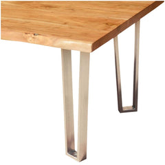 Industrial Rustic Solid Wood & Iron Live Edge Dining Table Honey Industrial Rustic Solid Wood & Iron Live Edge Dining Table Honey