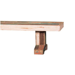 Liberty Reclaimed Wood Double Pedestal Dining Bench Multi Colors Liberty Reclaimed Wood Double Pedestal Dining Bench Multi Colors