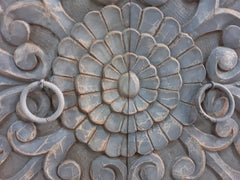 Dynasty French Hand Carved Doors Buffet Large Sideboard Grey Rustic 195x45x110cm Dynasty French Hand Carved Doors Buffet Large Sideboard Grey Rustic 195x45x110cm