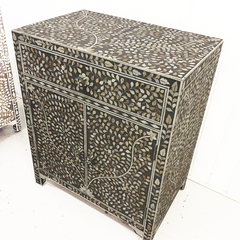 Mother of Pearl sideboard Cabinet Grey Floral Mother of Pearl sideboard Cabinet Grey Floral