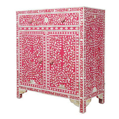 Mother of Pearl sideboard Cabinet Pink Floral Mother of Pearl sideboard Cabinet Pink Floral