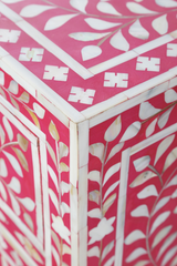 Mother of Pearl sideboard Cabinet Pink Floral Mother of Pearl sideboard Cabinet Pink Floral