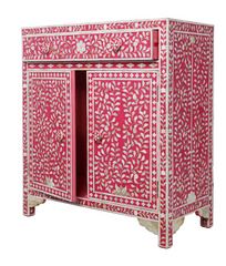 Mother of Pearl sideboard Cabinet Pink Floral Mother of Pearl sideboard Cabinet Pink Floral