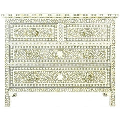 Mother of Pearl Chest Sideboard Grey Floral Mother of Pearl Chest Sideboard Grey Floral