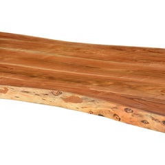 Solid Wood & Iron Base Santa Fe Live Edge Dining Table Solid Wood & Iron Base Santa Fe Live Edge Dining Table