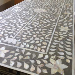 Mother of Pearl Chest Sideboard Grey Floral Mother of Pearl Chest Sideboard Grey Floral