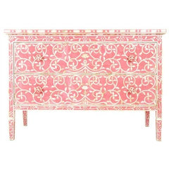 Mother of Pearl Chest sideboard Pink Floral Mother of Pearl Chest sideboard Pink Floral