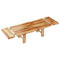Indian Solid Wood Extendable Dining Table With Splayed Block Legs Indian Solid Wood Extendable Dining Table With Splayed Block Legs