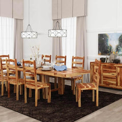 Indian Solid Wood Extendable Dining Table With Splayed Block Legs Indian Solid Wood Extendable Dining Table With Splayed Block Legs