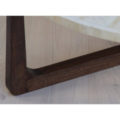 Maaya Bone Inlay Round Coffee Table Black White ZigZag Maaya Bone Inlay Round Coffee Table Black White ZigZag