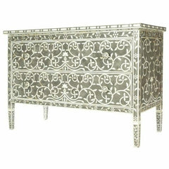 Mother of Pearl Chest Sideboard Charcoal Floral Mother of Pearl Chest Sideboard Charcoal Floral