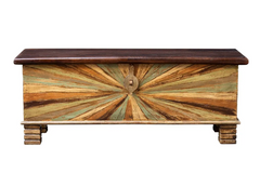 Indian Hand Reclaimed Liberty Solid Wooden Chest Blanket Box Storage Multicolour 115×40×45cm Indian Hand Reclaimed Liberty Solid Wooden Chest Blanket Box Storage Multicolour 115×40×45cm