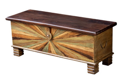 Indian Hand Reclaimed Liberty Solid Wooden Chest Blanket Box Storage Multicolour 115×40×45cm Indian Hand Reclaimed Liberty Solid Wooden Chest Blanket Box Storage Multicolour 115×40×45cm