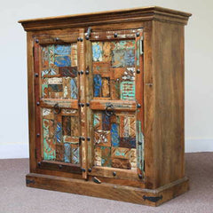 Antique Door Carved Block Solidwood Sideboard Antique Door Carved Block Solidwood Sideboard