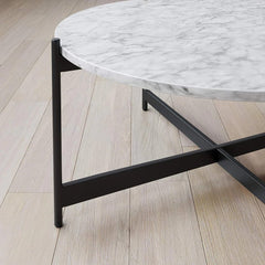 The Attic Mia Marble and Metal Coffee Table Black The Attic Mia Marble and Metal Coffee Table Black