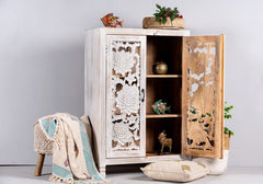 Kalah Hand Carved Solid Wooden Small Cabinet 75x40x120cm KLA0117 Kalah Hand Carved Solid Wooden Small Cabinet 75x40x120cm KLA0117