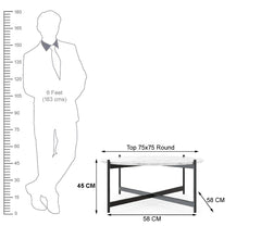 The Attic Mia Marble and Metal Coffee Table Black The Attic Mia Marble and Metal Coffee Table Black